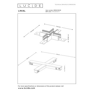 Conector X para carril Linial