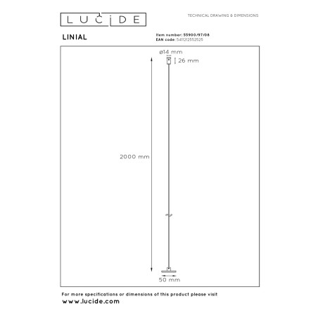 Cable de suspension para carril Linial
