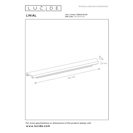Cubierta para carril Linial