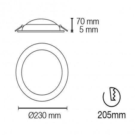 Downlight Led Jano Aluminio (25W)