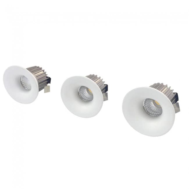 Kit 3 Focos Redondos Cob Led