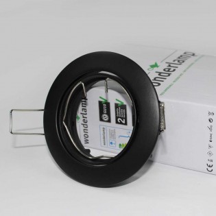 BASIC runder schwarzer schwenkbarer Einbaustrahler. Wonderlamp