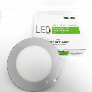 Downlight LED Redondo cristal 20W (gris) - Wonderlamp