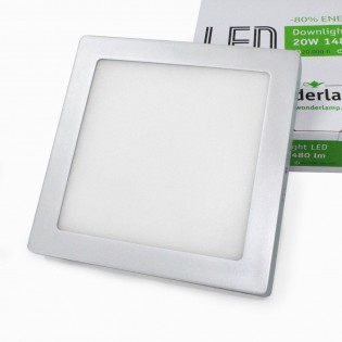 Downlight LED Square 20W Oberfläche (grau) - Wonderlamp