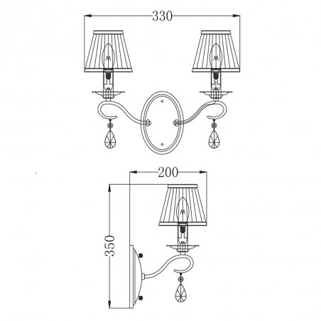 Wall light Brionia (2 lights)