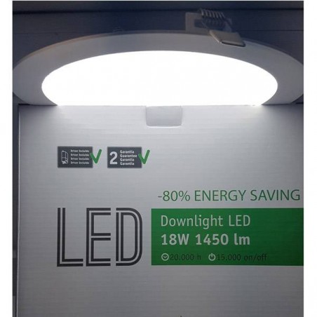 Downlight extraplano 18W luz fria 6000K