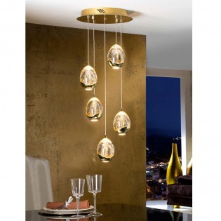 Lámpara Rocio 5 LED Oro