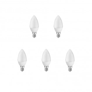 Pack 5 x Bombilla A2BC LED C30 E14 6W - 6000ºK
