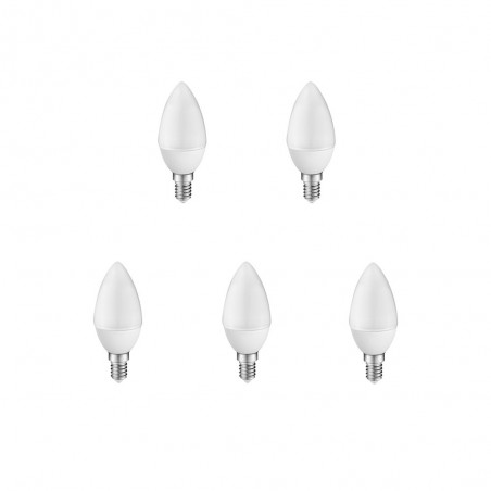Pack 5 x Bombilla A2BC LED C30 E14 6W - 6000ºK