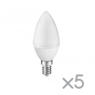 Pack 5 x Bombilla A2BC LED C30 E14 6W - 6000ºK