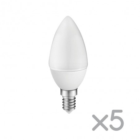 Pack 5 x Bombilla A2BC LED C30 E14 6W - 6000ºK