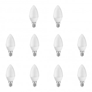Pack 10 x Bombilla A2BC LED C30 E14 6W - 6000ºK
