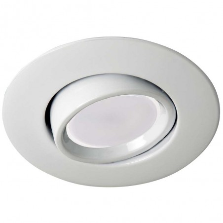 Recessed Downlight round white + 8W LED neutral Bulb