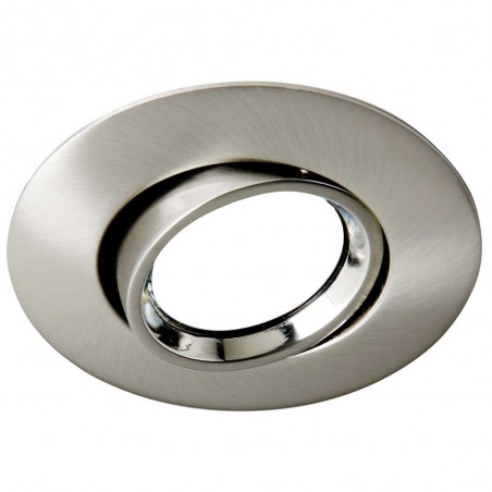 Recessed Downlight round nickel+ 8W LED neutral Bulb