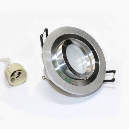 Recessed Downlight Aluminium + 8W LED neutral Bulb