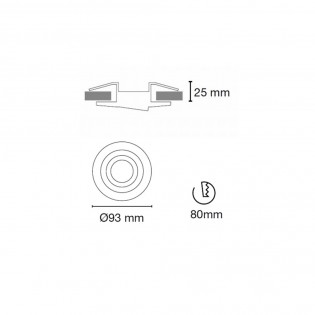 Kit Classic redondo aluminio luz neutra (8W)