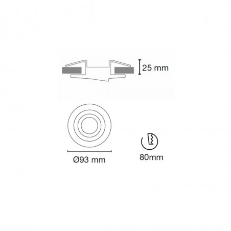 Kit Classic redondo aluminio luz neutra (8W)