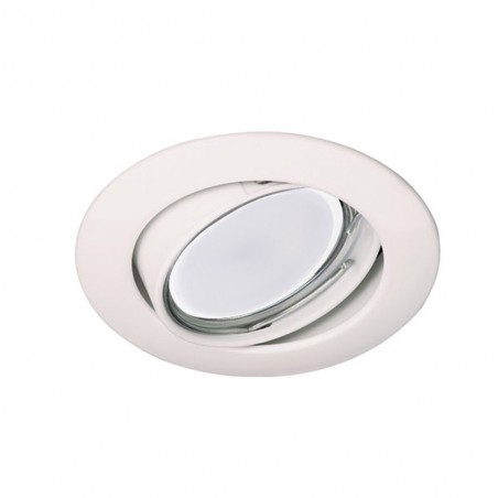 Recessed Downlight tiltable white + 8W LED neutral Bulb