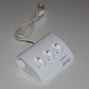 Base regleta sobremesa 5 tomas + 2 USB