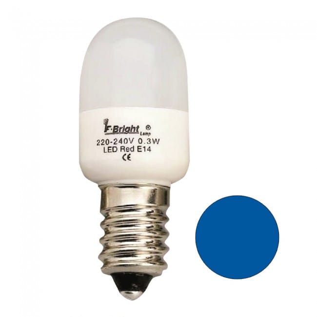Bombilla LED Pebetera Mini Azul E14 (0.3W) Bombilla LED Pebetera Mini Azul E14 (0.3W)