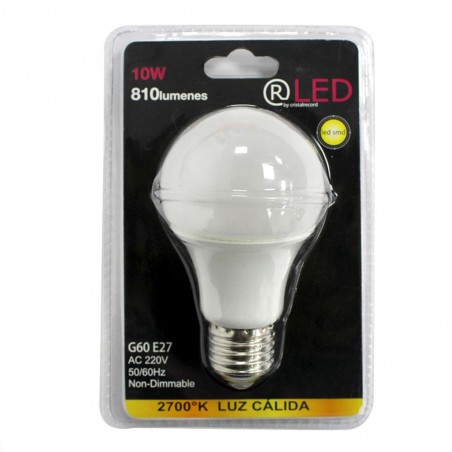 Bombilla LED Estandar lux cálida (10W)