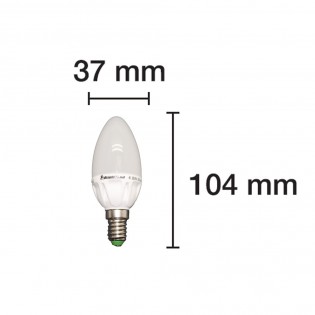 Bombilla LED Vela cerámica E14 luz fría (5.2W)