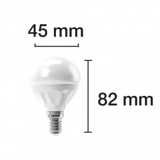 Bombilla LED Esférica Cerámica E14 Luz Cálida (5.2W)