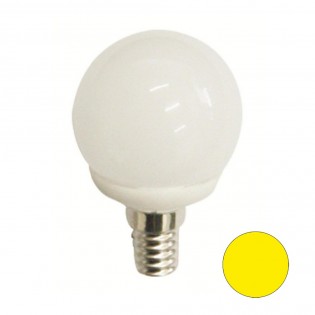 Bombilla LED Esférica Amarilla E14 (4W)