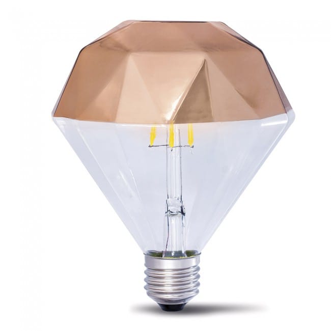 Decorative LED Light Bulb E27 Prisma copper (10W)