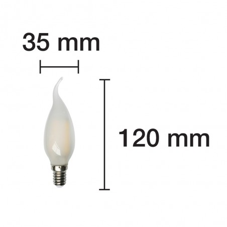 Bombilla LED Vela Viento E14 (4W)