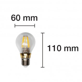 Bombilla LED Standard Regulable Plata E27 (8W)