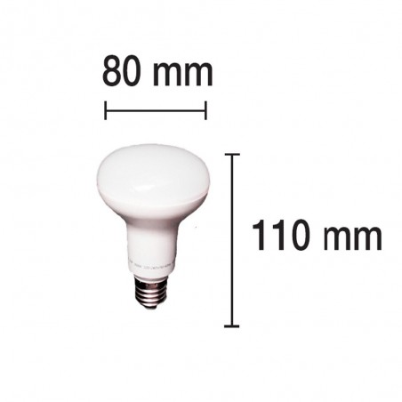 Bombilla LED reflectora R80 luz cálida (10W)