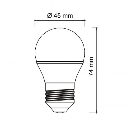 3 bombillas E27, cálida (5.2W)