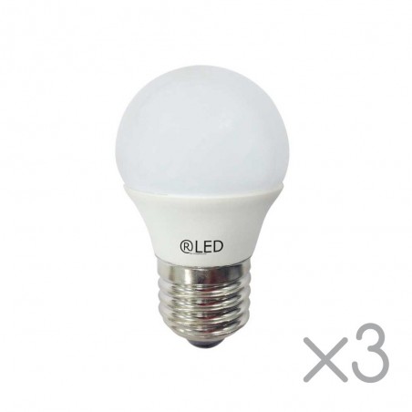 3 bombillas E27, cálida (5.2W)