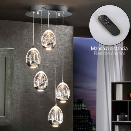 Lámpara Rocio 5 Oro Dimable