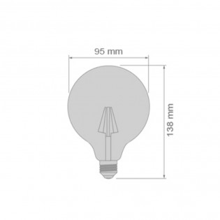 LED decorative Bulb Globe Mirror effect E27 (8W)