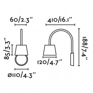 LED Wall lamp Blome (3W)