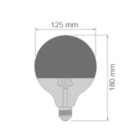 LED decorative Bulb Globe Mirror Silver (8W)