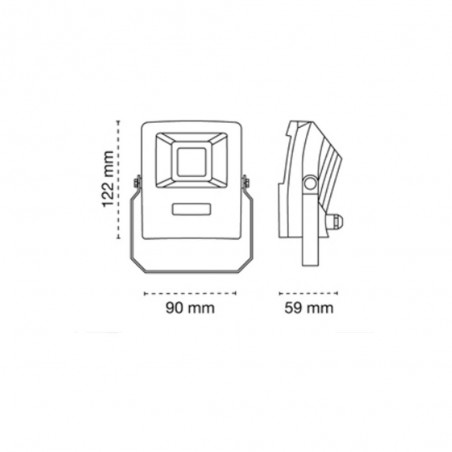 Outdoor LED Floodlight Warm light (10W)