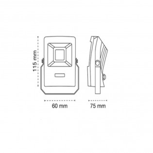 Proyector LED Exterior Luz cálida (20W)