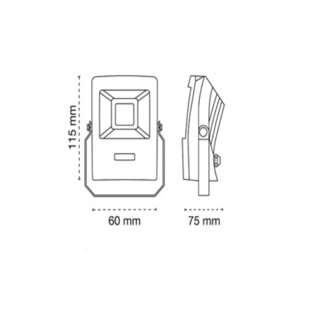 Proyector LED Exterior Luz cálida (20W)