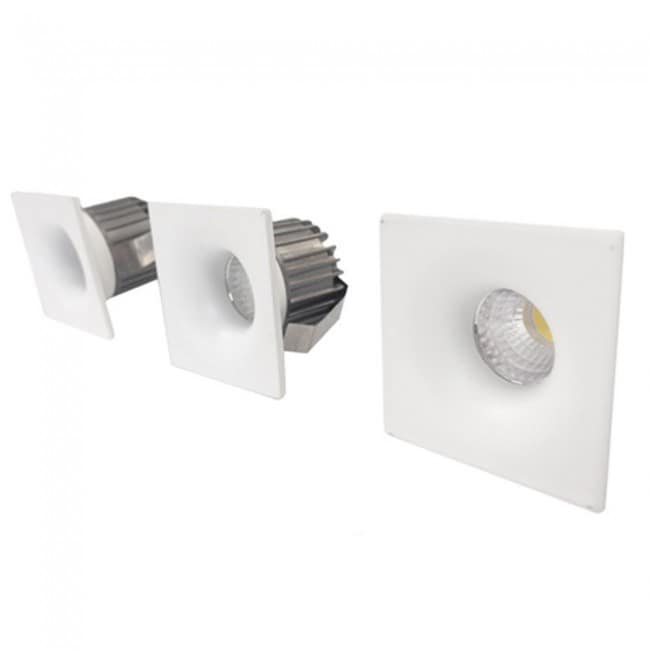 Kit 3 focos cuadrado COB LED 4000ºK (3x3W) Kit 3 focos cuadrado COB LED 4000ºK (3x3W)