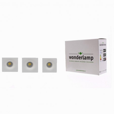 Kit 3 focos cuadrado COB LED 4000ºK (3x3W)