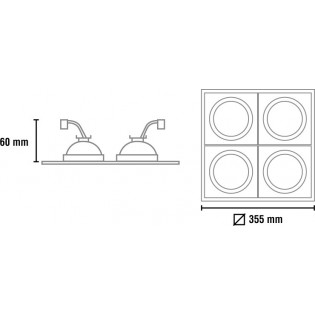 Kardan Helium Aluminium (4 Leuchten)