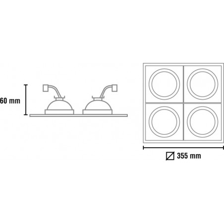 Kardan Helium Aluminium (4 Leuchten)