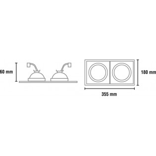 Kardan Helium schwarz (2 Leuchten)