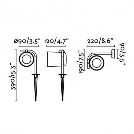 Aplique/piqueta exterior Flow