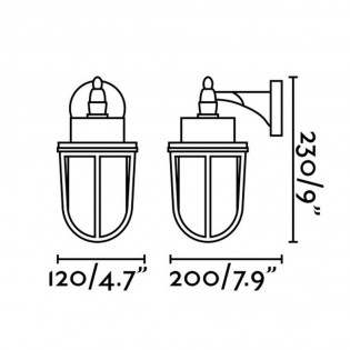 Outdoor wall light Nahir