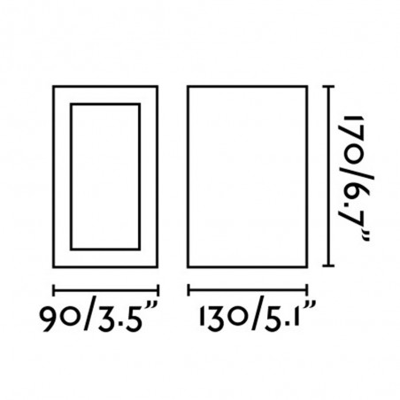 Outdoor wall light LED Log (9W)