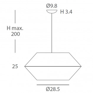 Lámpara de techo Ukelele II